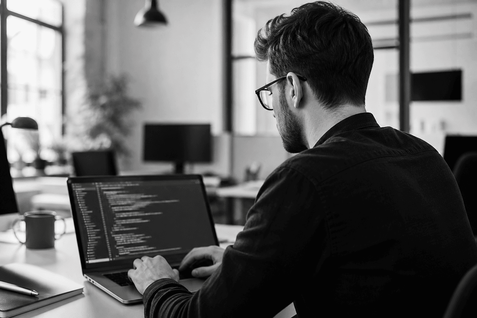 Developer focused on software work